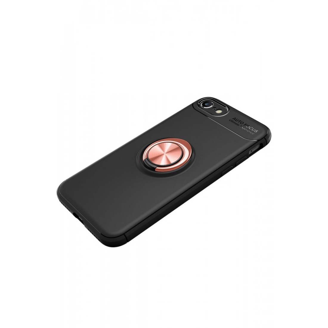 iPhone 8 Kılıf Range Yüzüklü Silikon - Siyah-Gold iPhone 8 Kılıf Range Yüzüklü Silikon - Siyah-Gold