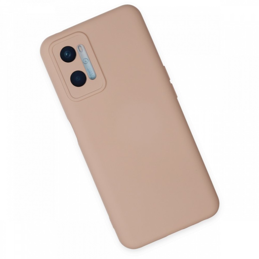 Oppo A96 Kılıf Nano içi Kadife Silikon - Pudra Oppo A96 Kılıf Nano içi Kadife Silikon - Pudra