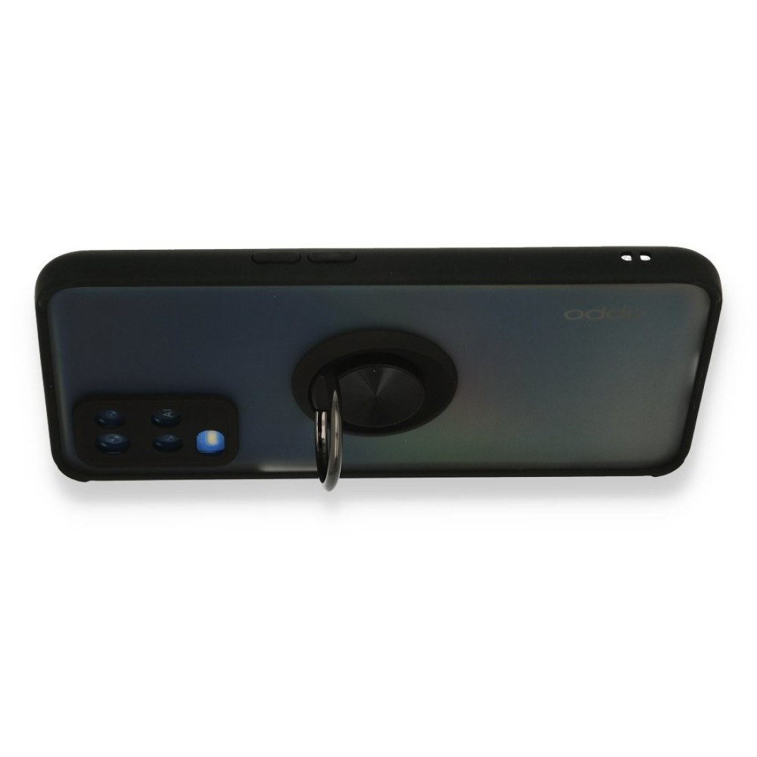  Oppo A54 4G Kılıf Montreal Yüzüklü Silikon Kapak - Siyah