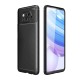  Xiaomi Pocophone X3 Kılıf Auto Focus Karbon Kapak - Siyah