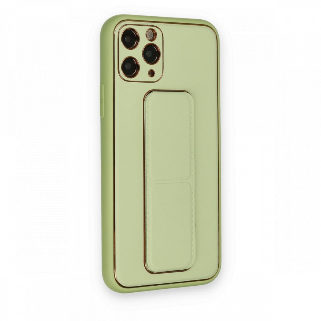  iPhone 11 Pro Kılıf Coco Deri Standlı Kapak - Su Yeşili