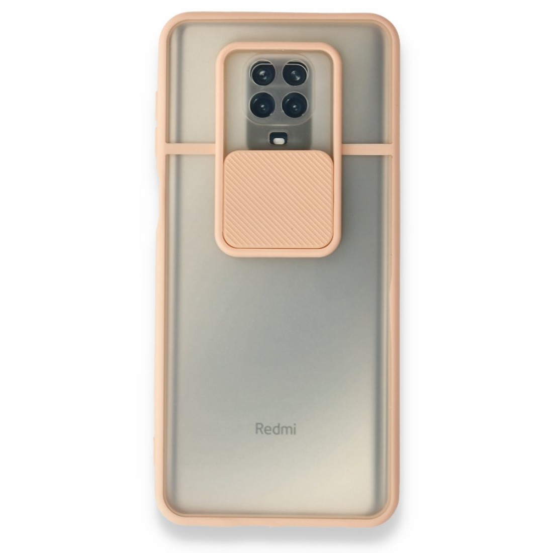  Xiaomi Redmi Note 9S Kılıf Palm Buzlu Kamera Sürgülü Silikon - Pembe