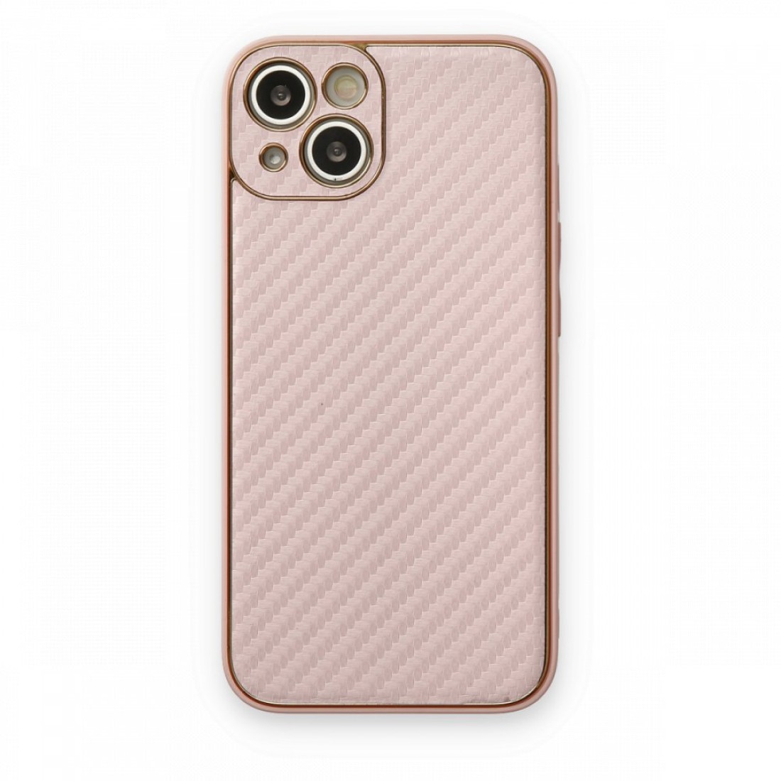  iPhone 13 Kılıf Coco Karbon Silikon - Pembe