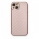  iPhone 13 Kılıf Coco Karbon Silikon - Pembe