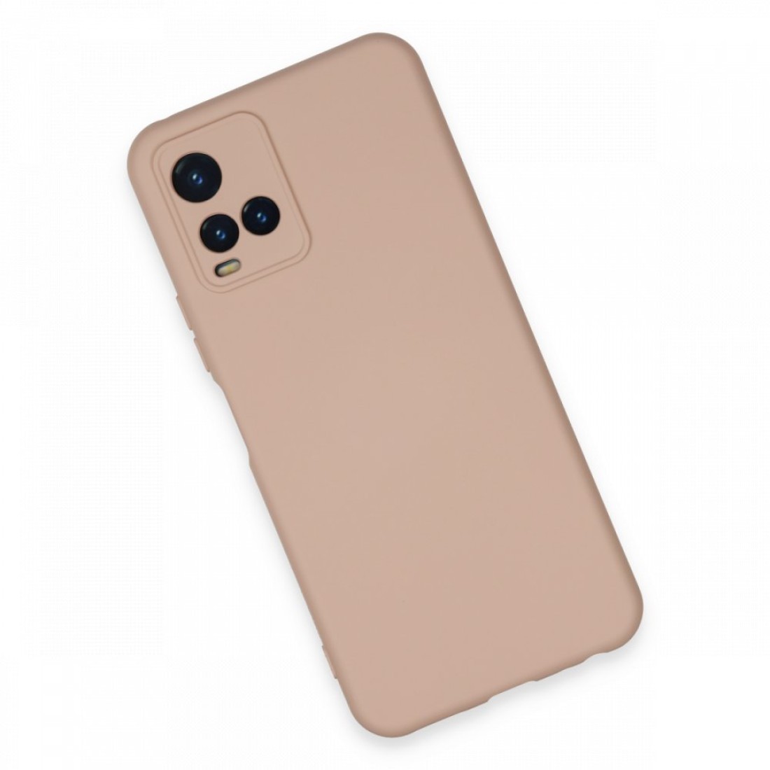  Vivo Y21S Kılıf Nano içi Kadife Silikon - Pudra