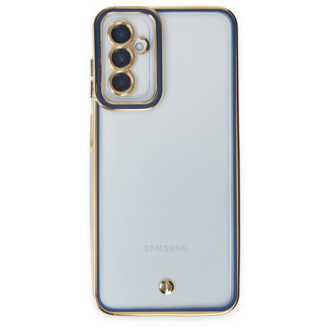  Samsung Galaxy M13 Kılıf Liva Lens Silikon - Mavi