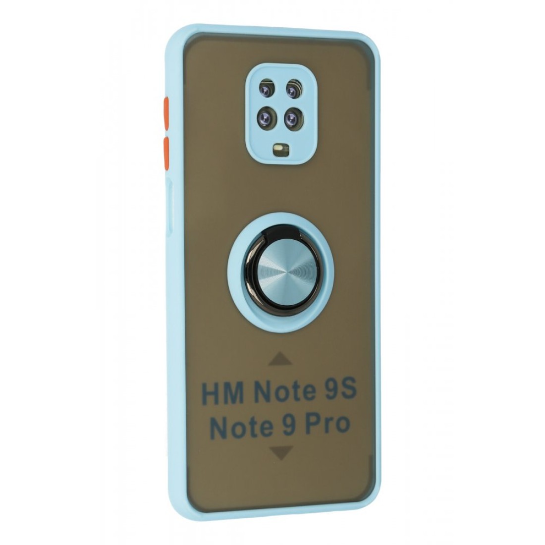 Xiaomi Redmi Note 9S Kılıf Montreal Yüzüklü Silikon Kapak - Buz Mavi Xiaomi Redmi Note 9S Kılıf Montreal Yüzüklü Silikon Kapak - Buz Mavi