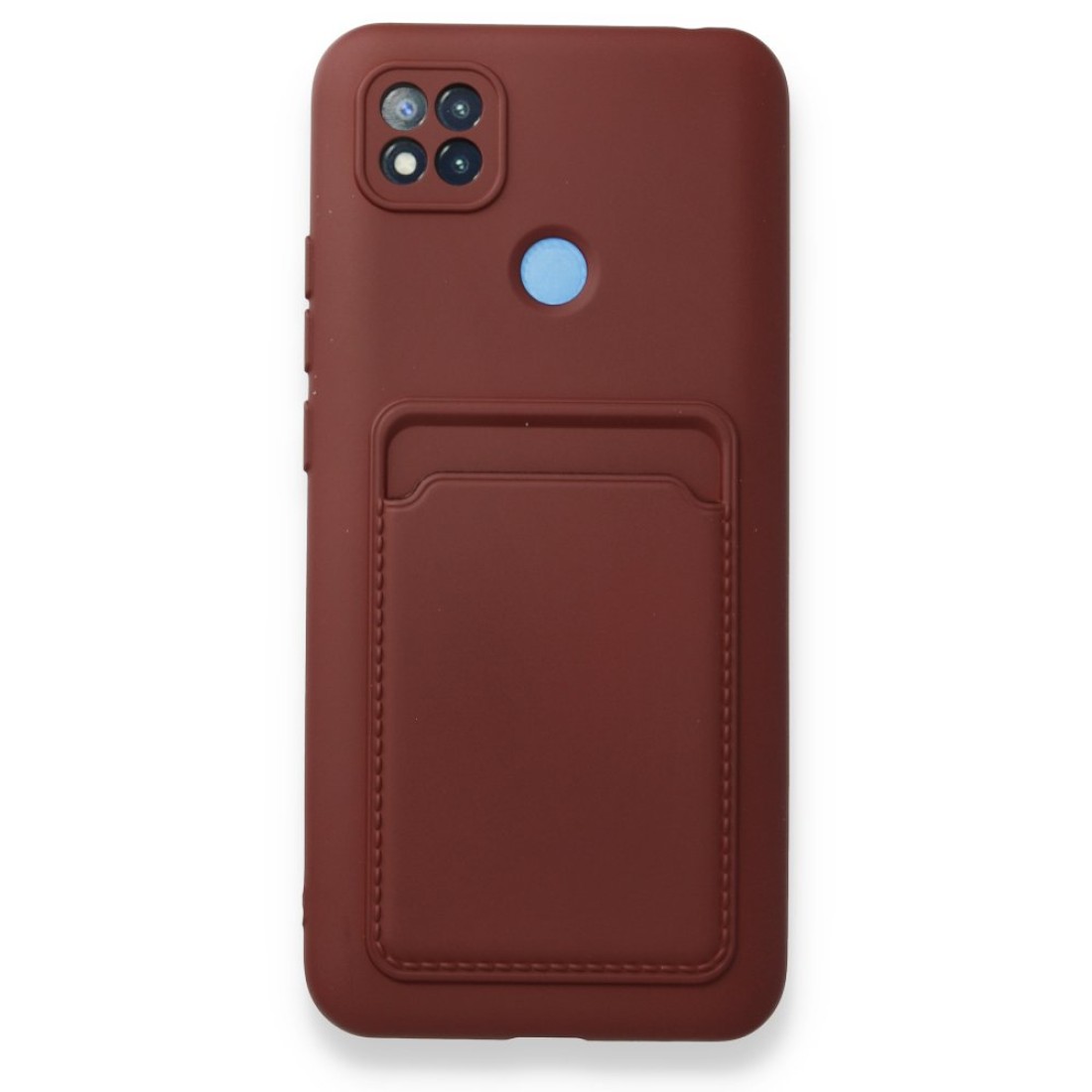  Xiaomi Redmi 9C Kılıf Kelvin Kartvizitli Silikon - Bordo
