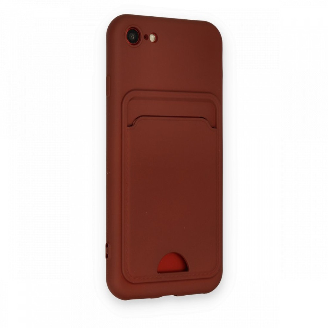 iPhone 8 Kılıf Kelvin Kartvizitli Silikon - Bordo iPhone 8 Kılıf Kelvin Kartvizitli Silikon - Bordo