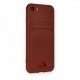 iPhone 8 Kılıf Kelvin Kartvizitli Silikon - Bordo iPhone 8 Kılıf Kelvin Kartvizitli Silikon - Bordo