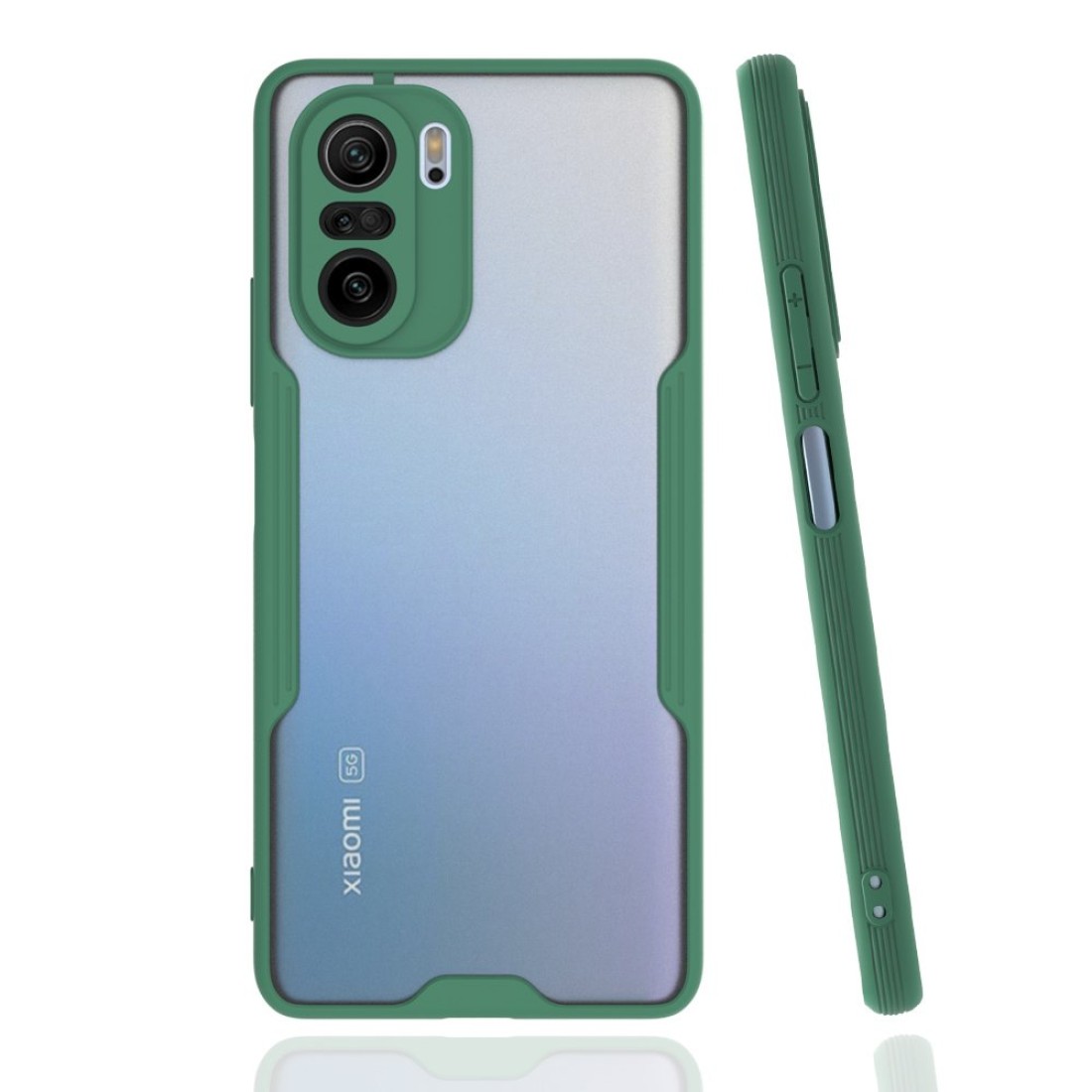  Xiaomi Redmi K40 Kılıf Platin Silikon - Yeşil