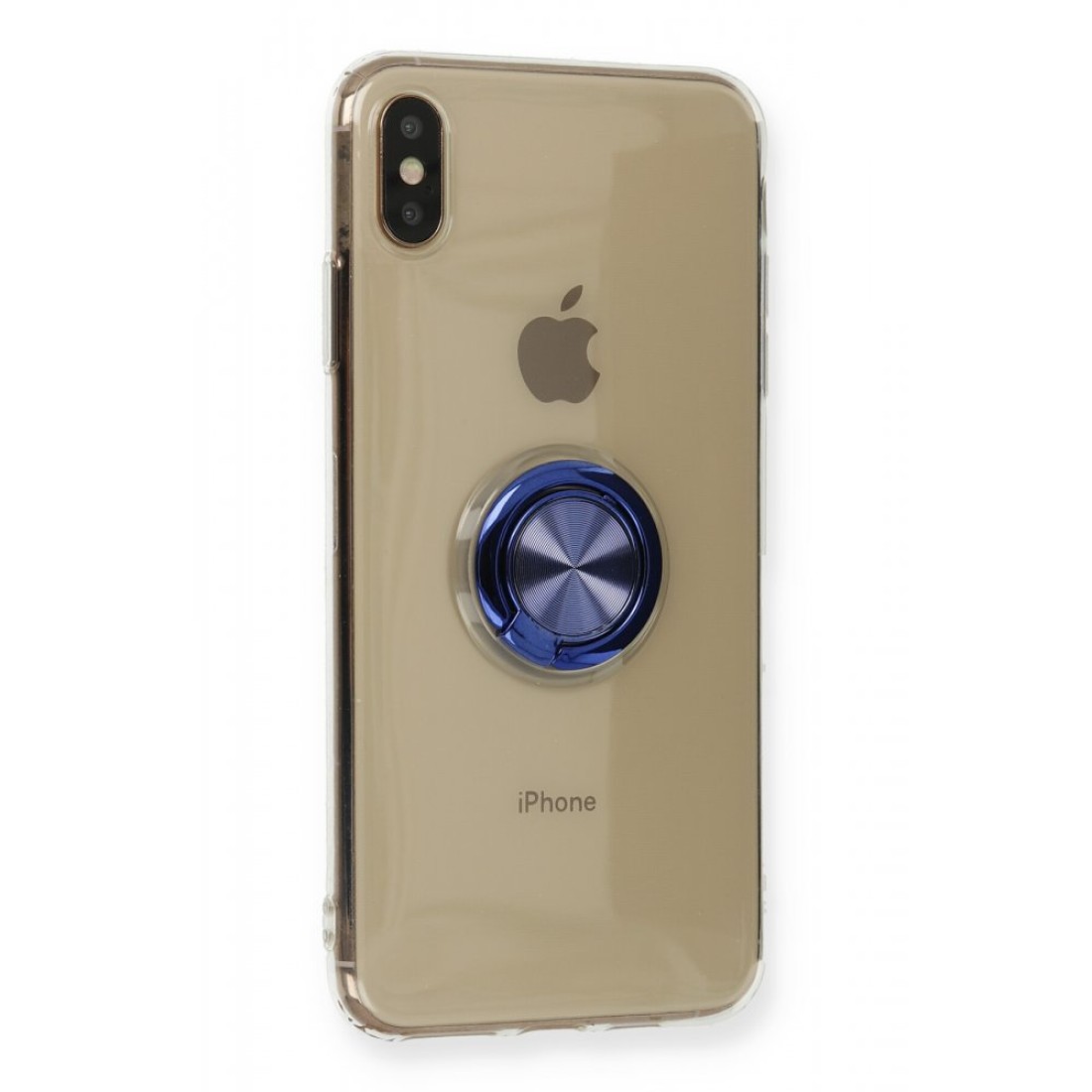 iPhone XS Max Kılıf Gros Yüzüklü Silikon - Mavi iPhone XS Max Kılıf Gros Yüzüklü Silikon - Mavi