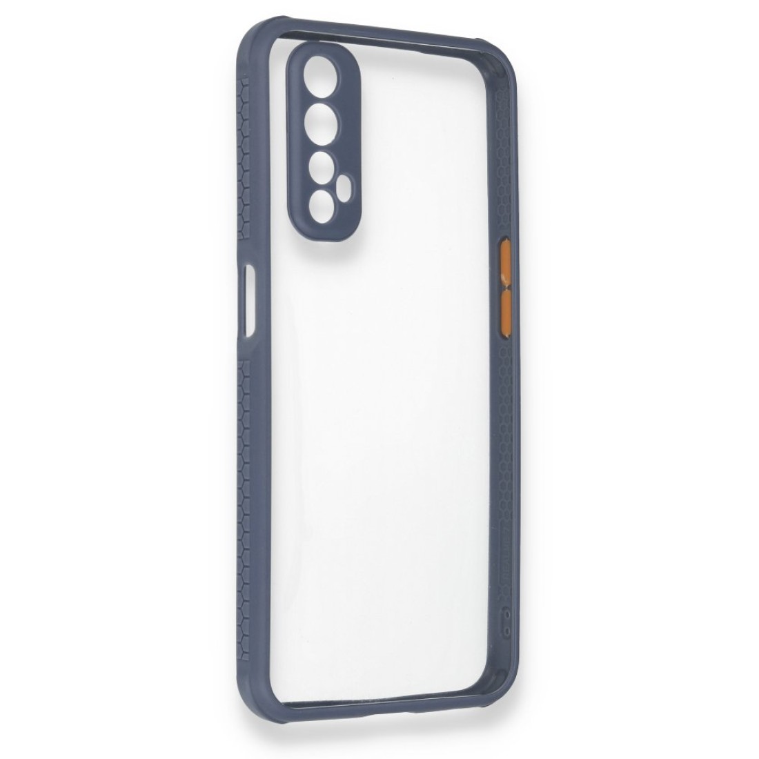  Realme 7 Kılıf Miami Şeffaf Silikon - Gri