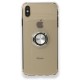 iPhone XS Max Kılıf Gros Yüzüklü Silikon - Gümüş iPhone XS Max Kılıf Gros Yüzüklü Silikon - Gümüş