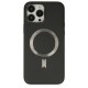  iPhone 13 Pro Max Kılıf Coco Deri Magneticsafe Silikon - Siyah
