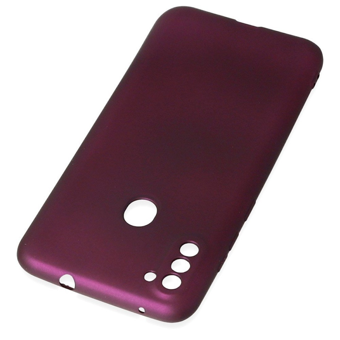  Samsung Galaxy M11 Kılıf First Silikon - Mürdüm