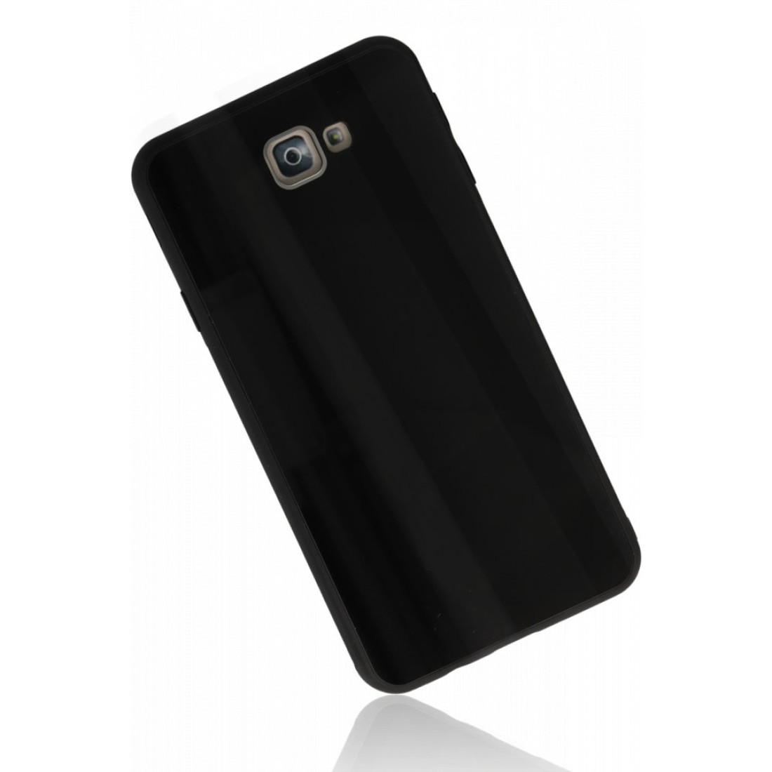  Samsung Galaxy J7 Prime Kılıf Glass Kapak - Siyah