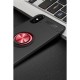  iPhone XS Max Kılıf Range Yüzüklü Silikon - Siyah-Kırmızı