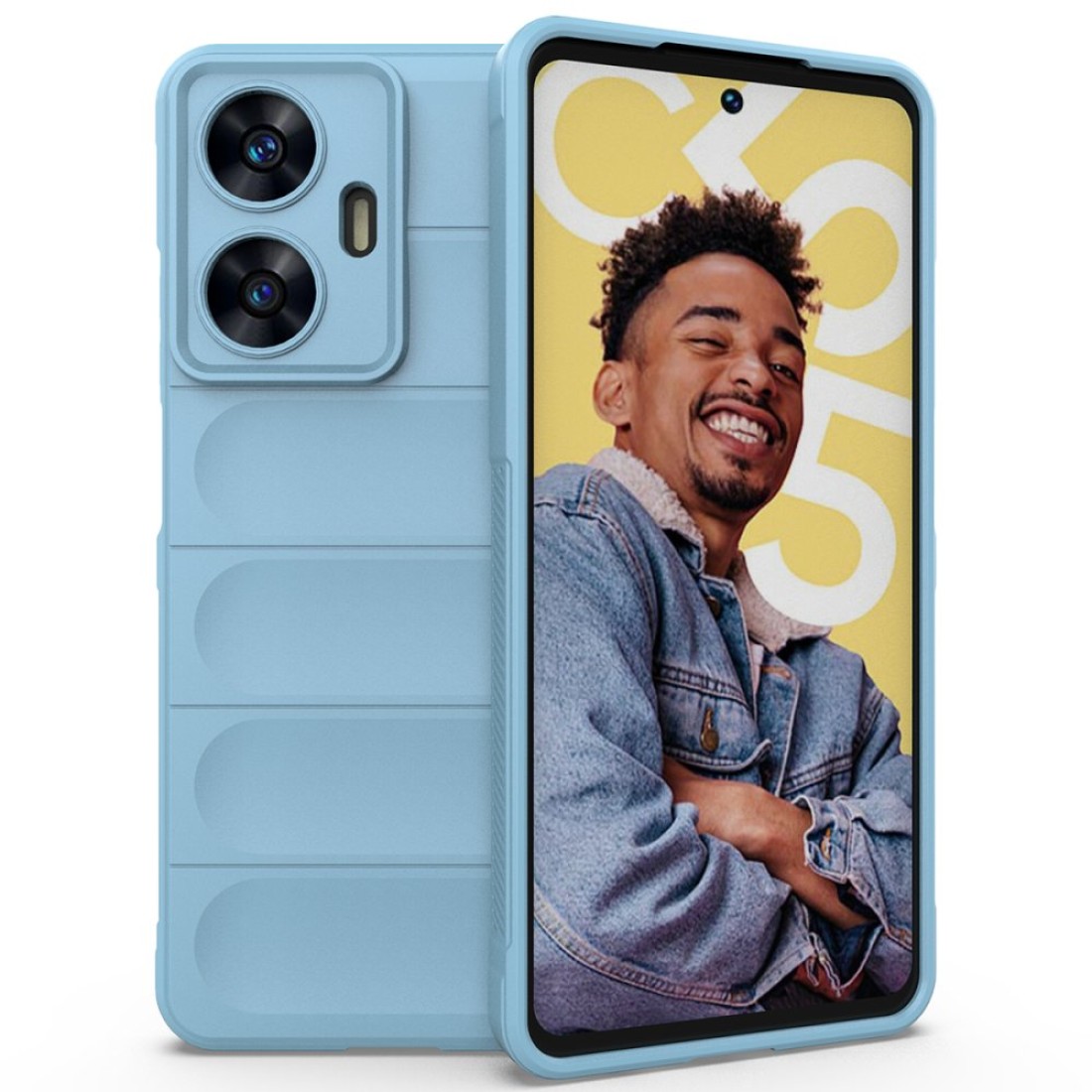  Realme C55 Kılıf Optimum Silikon - Sky Blue