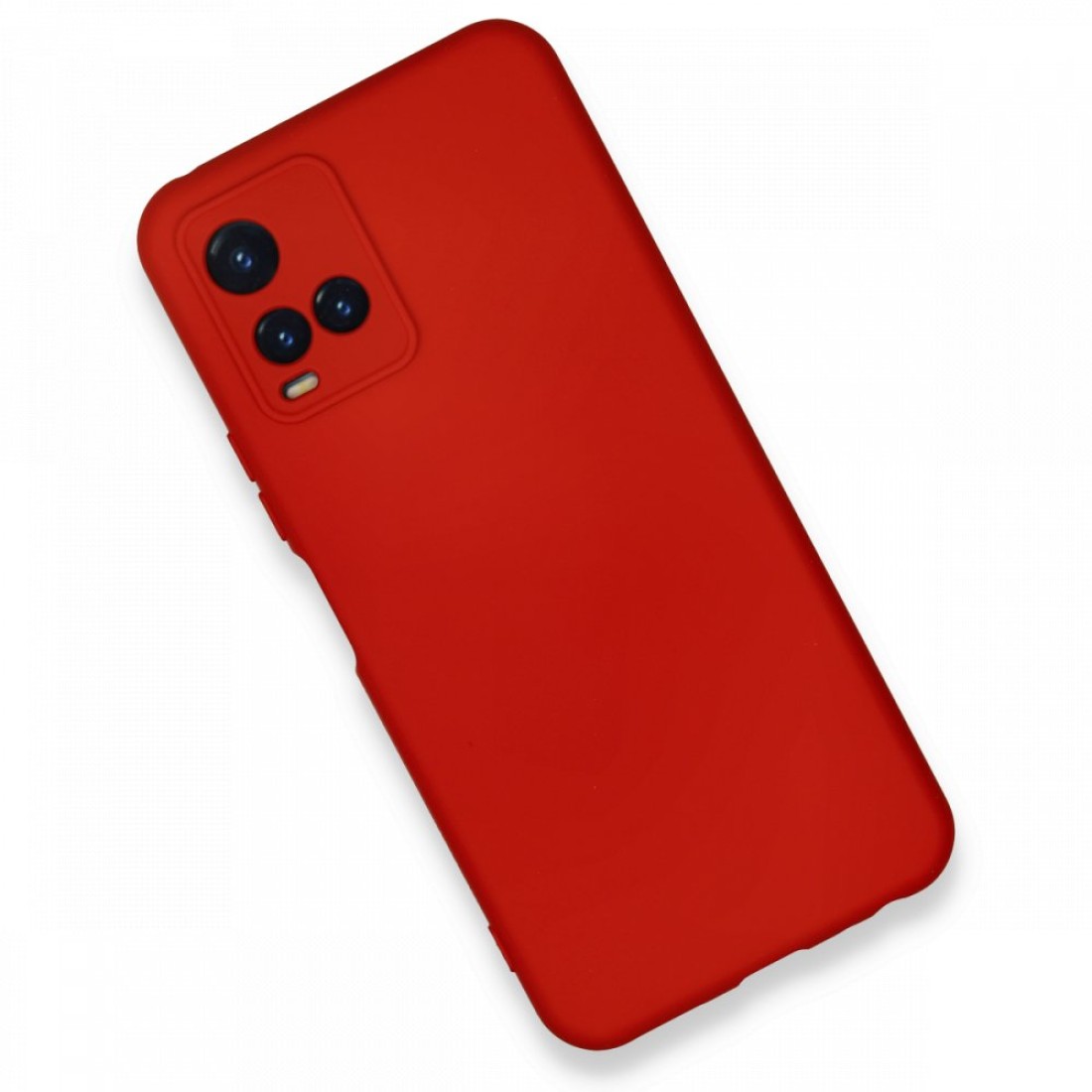  Vivo Y21S Kılıf Nano içi Kadife Silikon - Kırmızı
