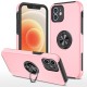 iPhone 12 Kılıf Elit Yüzüklü Kapak - Pembe iPhone 12 Kılıf Elit Yüzüklü Kapak - Pembe