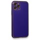  iPhone 11 Pro Kılıf Coco Deri Silikon Kapak - Mor