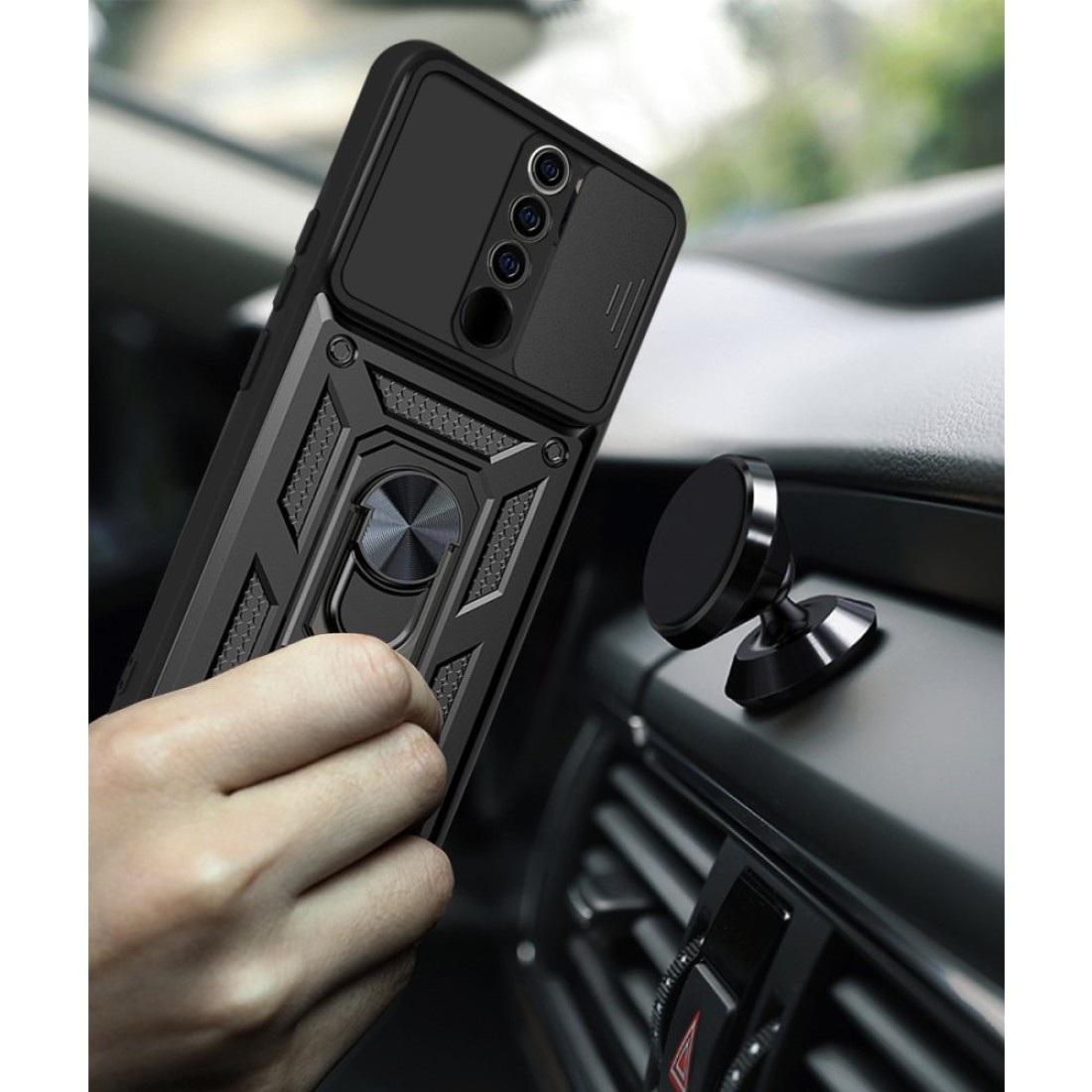  Xiaomi Redmi Note 8 Pro Kılıf Pars Lens Yüzüklü Silikon - Gümüş