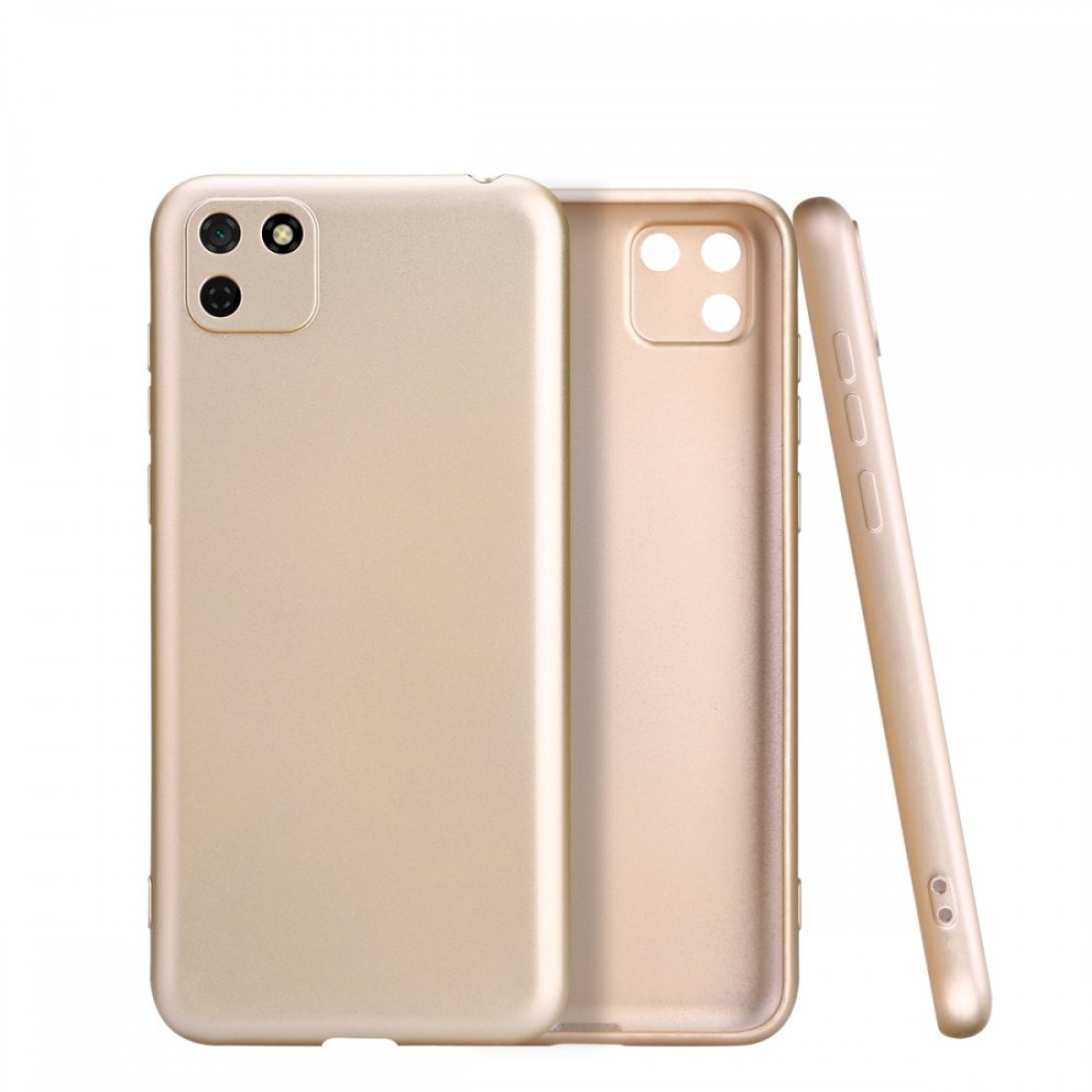  Huawei Y5P Kılıf First Silikon - Gold