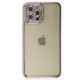  iPhone 12 Pro Kılıf Joke Taşlı Silikon - Mor