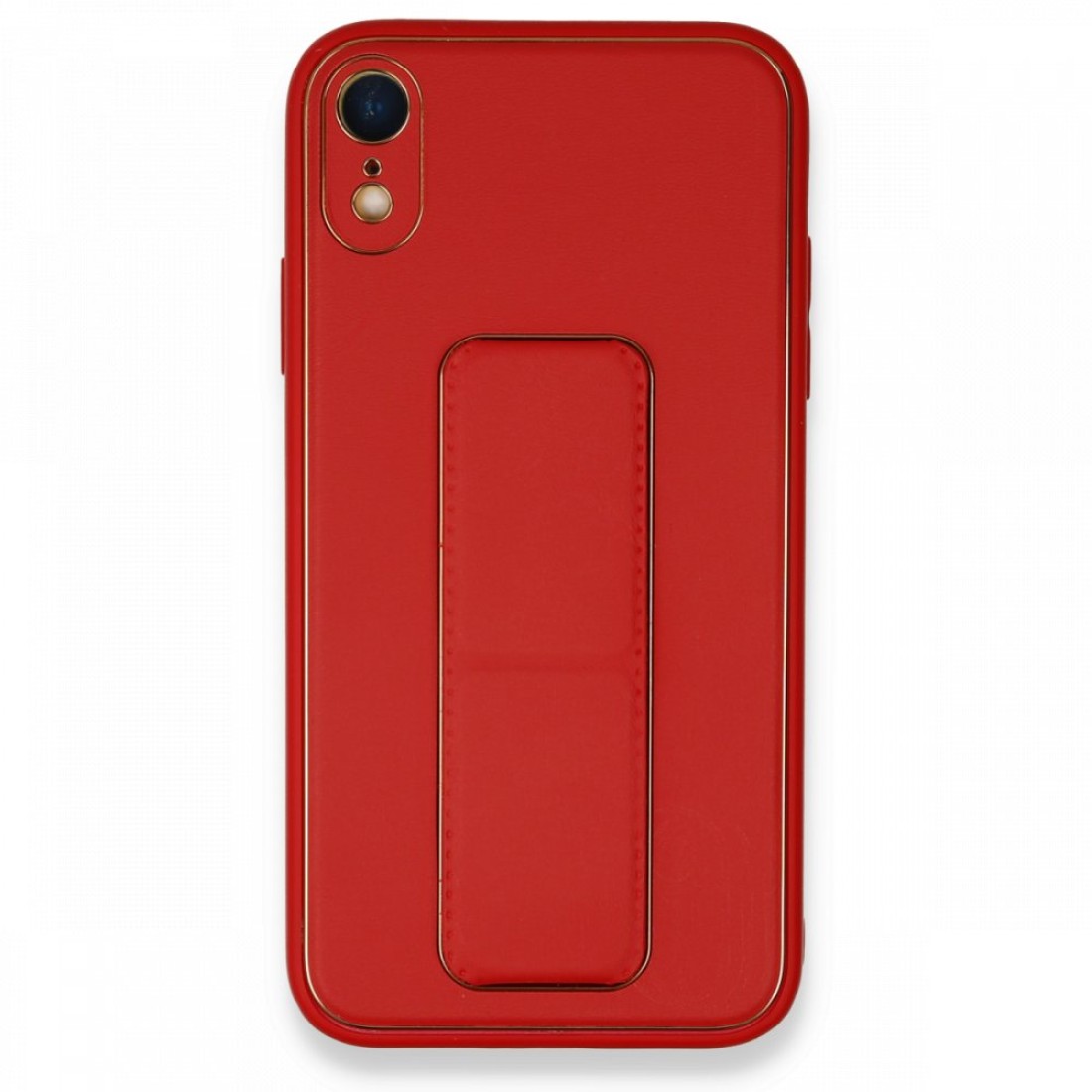  iPhone XR Kılıf Coco Deri Standlı Kapak - Kırmızı