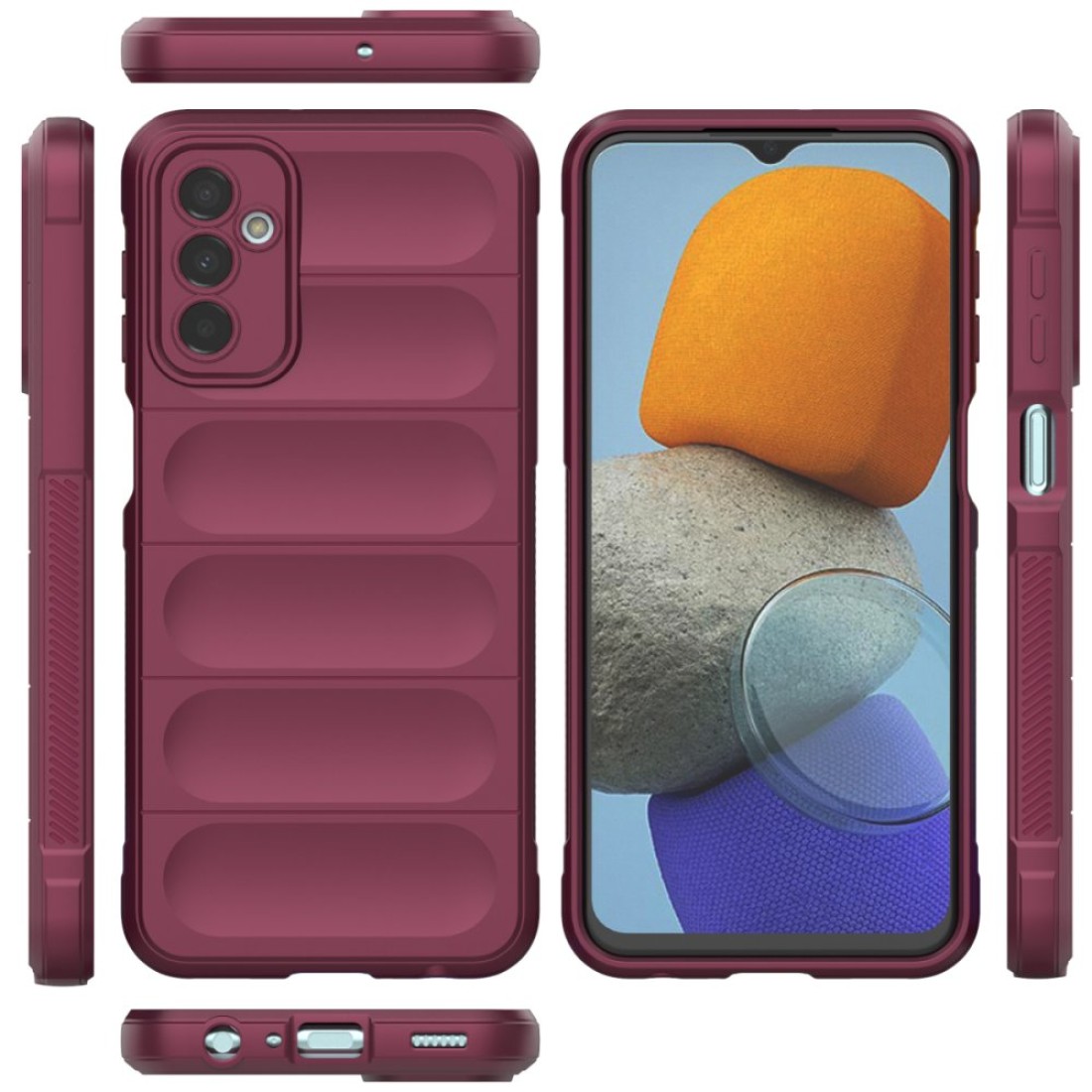  Samsung Galaxy M23 Kılıf Optimum Silikon - Bordo