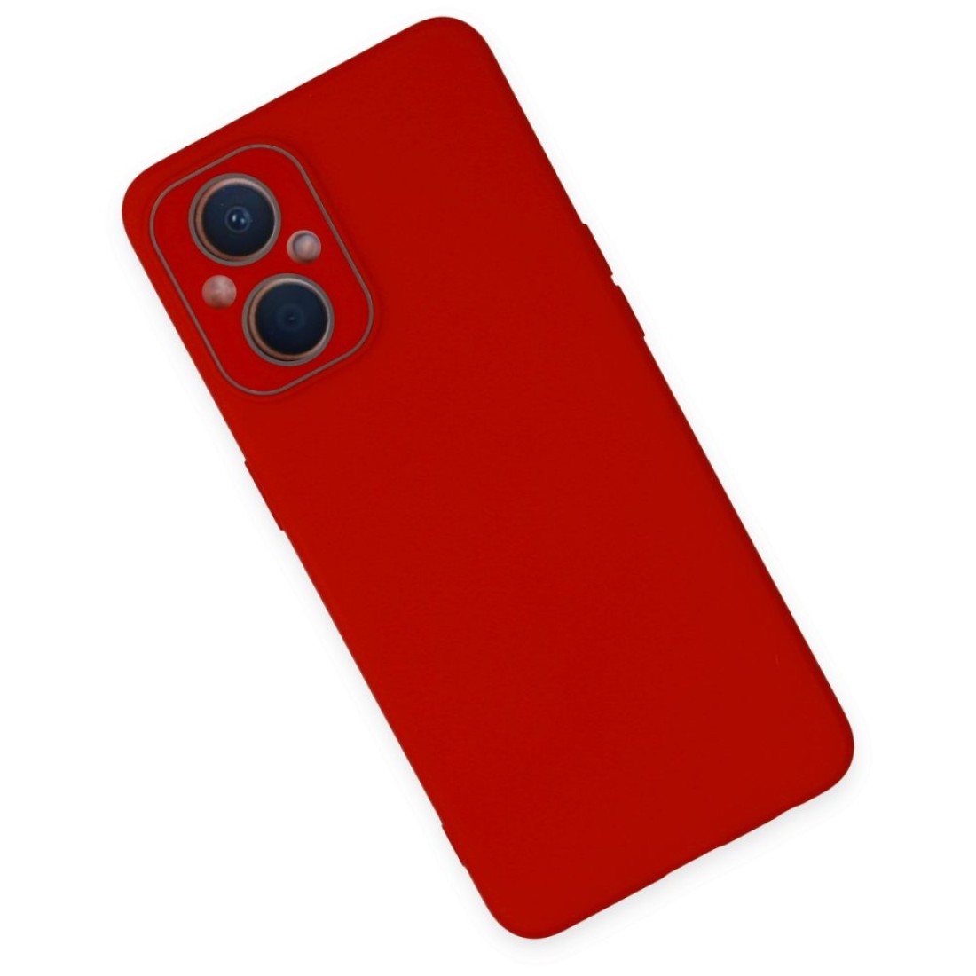  Oppo Reno 8 Lite Kılıf Lansman Glass Kapak - Kırmızı