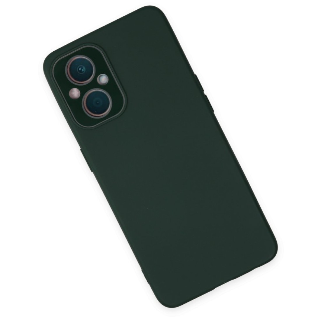 Oppo Reno 8 Lite Kılıf Lansman Glass Kapak - Koyu Yeşil Oppo Reno 8 Lite Kılıf Lansman Glass Kapak - Koyu Yeşil