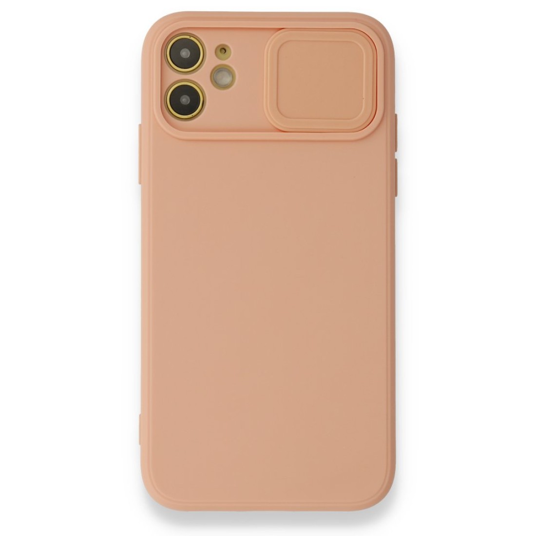  iPhone 12 Mini Kılıf Color Lens Silikon - Pudra