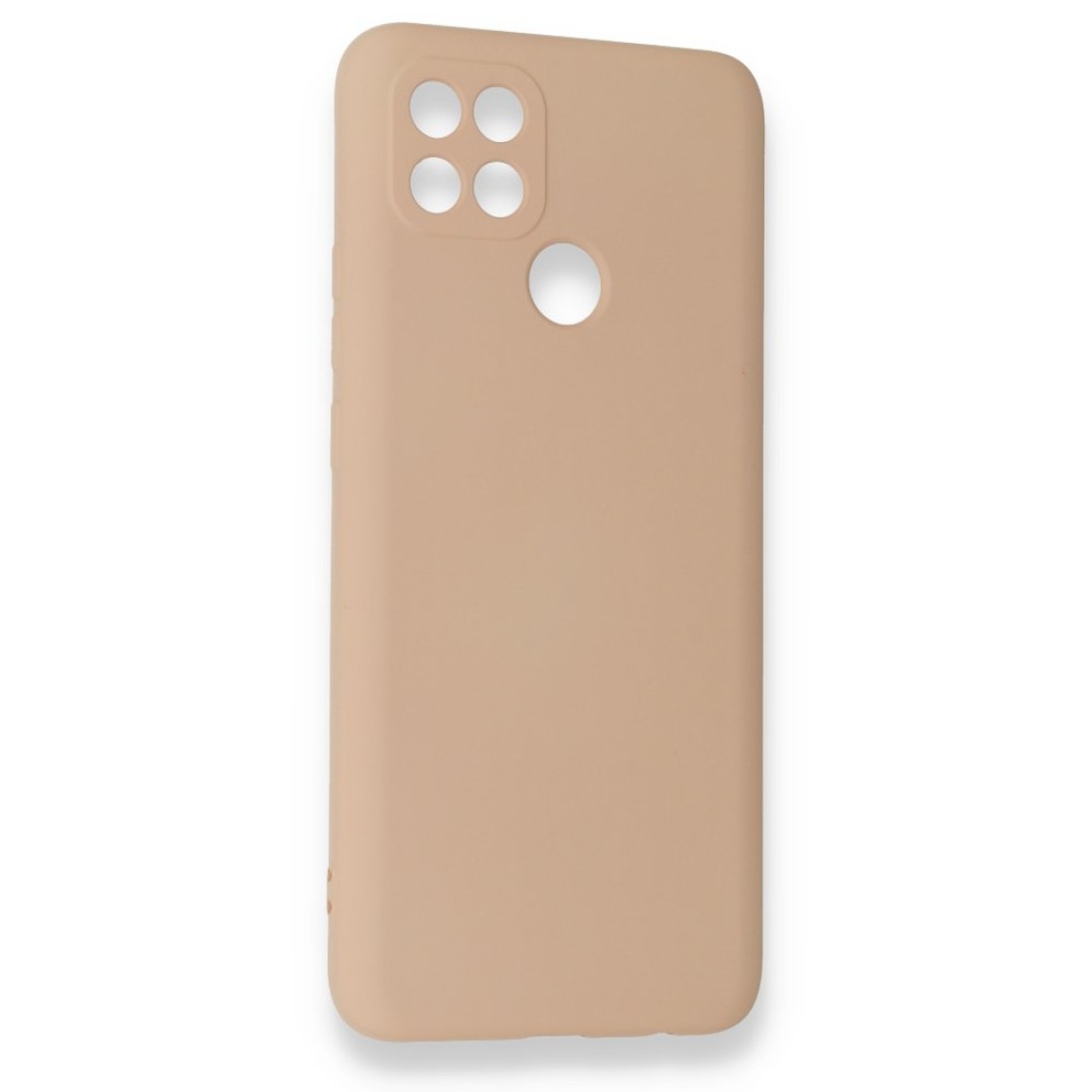  Oppo A15S Kılıf Nano içi Kadife Silikon - Pudra