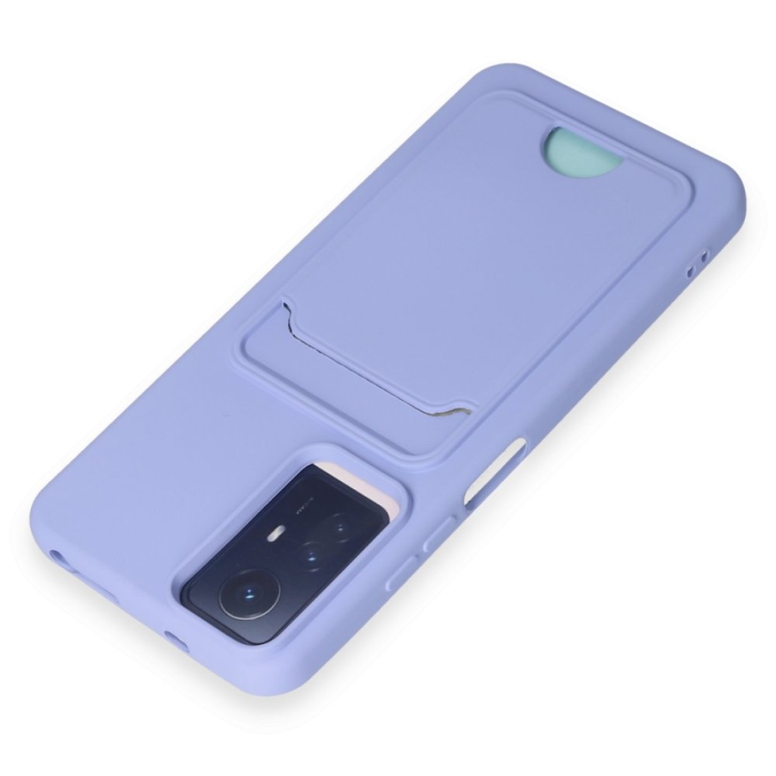  Xiaomi Redmi Note 12S Kılıf Kelvin Kartvizitli Silikon - Lila