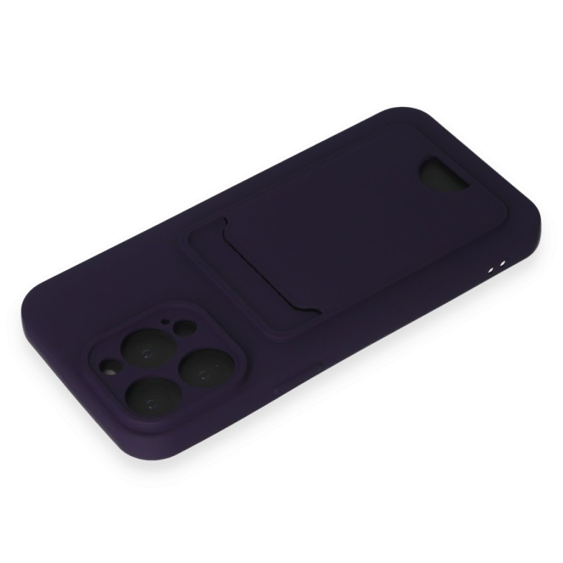 iPhone 15 Pro Max Kılıf Kelvin Kartvizitli Silikon - Derin Mor iPhone 15 Pro Max Kılıf Kelvin Kartvizitli Silikon - Derin Mor