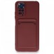  Xiaomi Redmi Note 11 Kılıf Kelvin Kartvizitli Silikon - Bordo