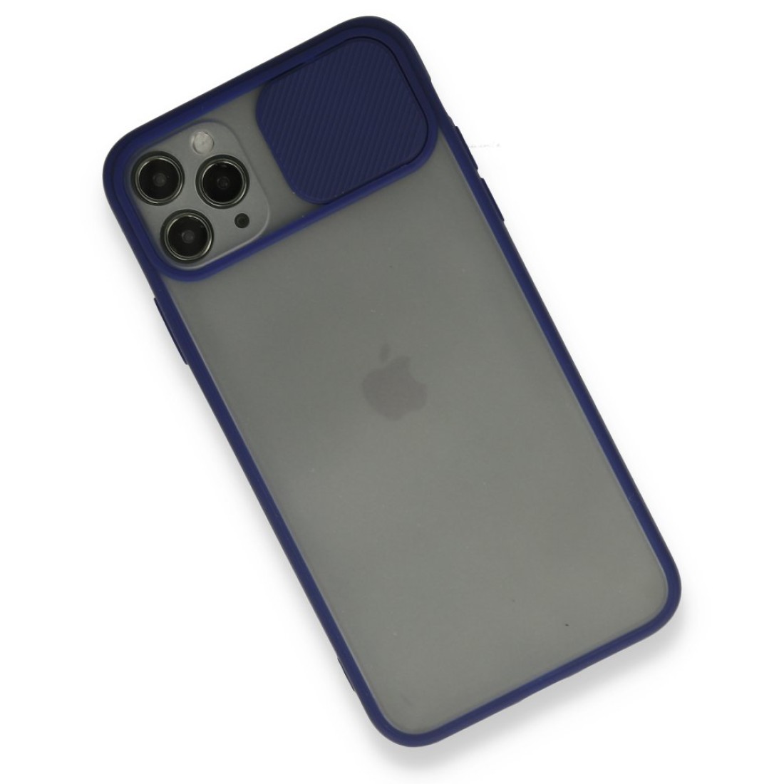  iPhone 11 Pro Kılıf Palm Buzlu Kamera Sürgülü Silikon - Lacivert