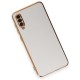  Samsung Galaxy A70 Kılıf Volet Silikon - Beyaz
