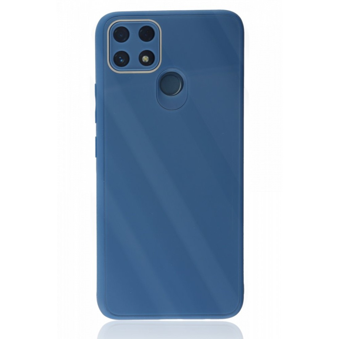  Realme C25 Kılıf Glass Kapak - Mavi