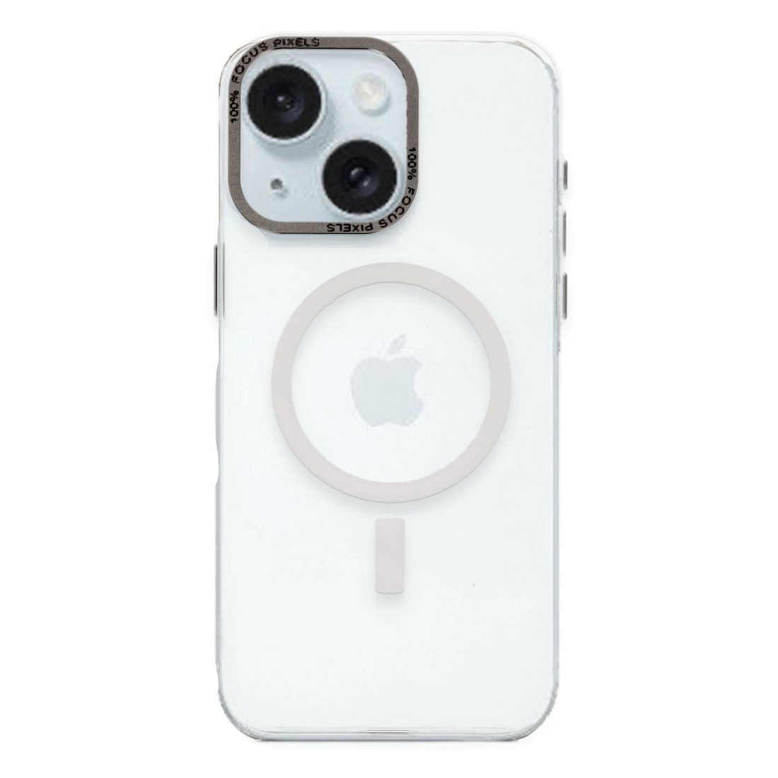  iPhone 15 Kılıf Anka PC Magneticsafe Sert Metal Kapak - Şeffaf
