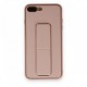  iPhone 7 Plus Kılıf Coco Deri Standlı Kapak - Pembe