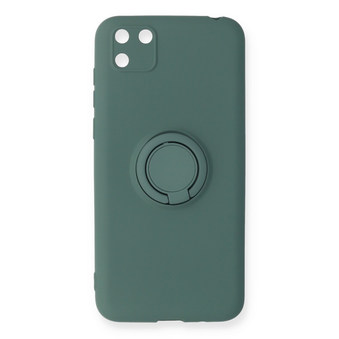 Huawei Y5P Kılıf Viktor Yüzüklü Silikon - Koyu Yeşil Huawei Y5P Kılıf Viktor Yüzüklü Silikon - Koyu Yeşil