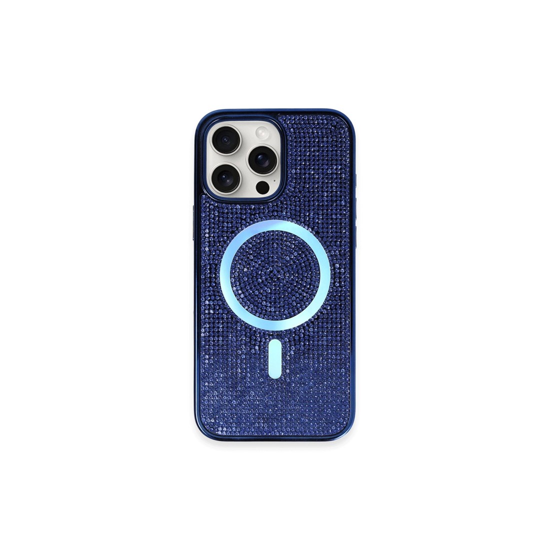  iPhone 16 Pro Kılıf Diamond Magsafe Kapak - Lacivert