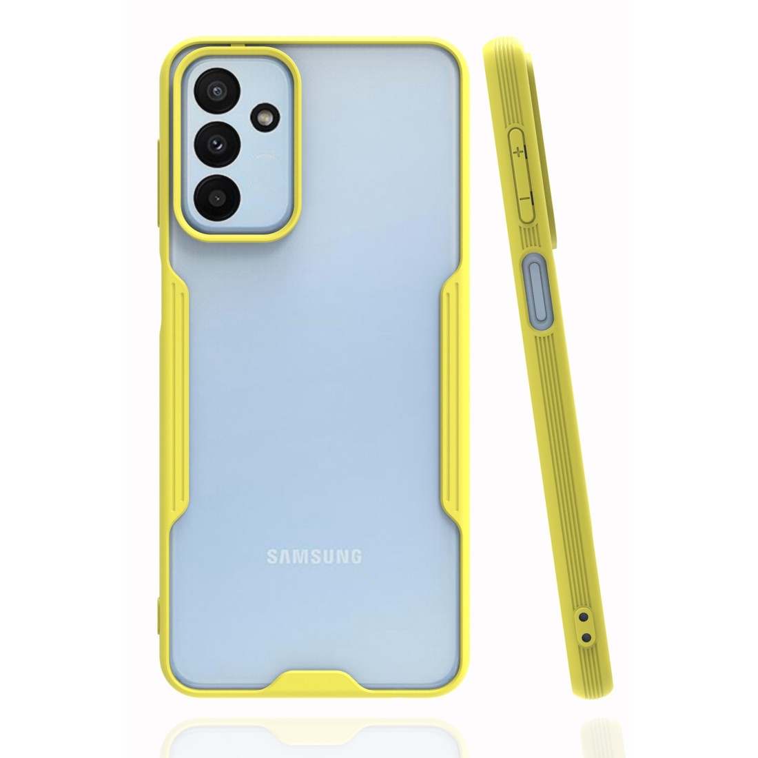  Samsung Galaxy M23 Kılıf Platin Silikon - Sarı