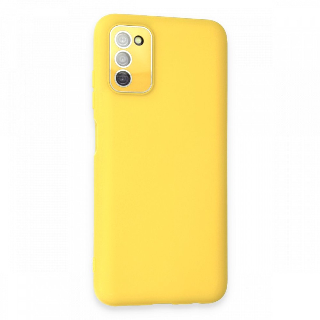  Samsung Galaxy A03S Kılıf Lansman Glass Kapak - Sarı