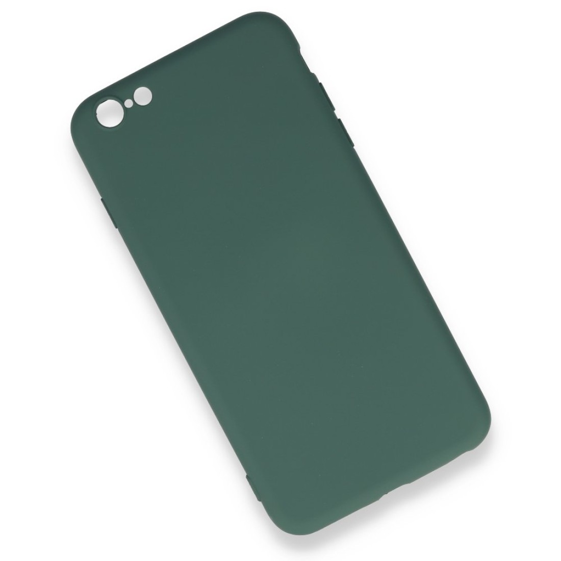  iPhone 6 Plus Kılıf Nano içi Kadife Silikon - Koyu Yeşil