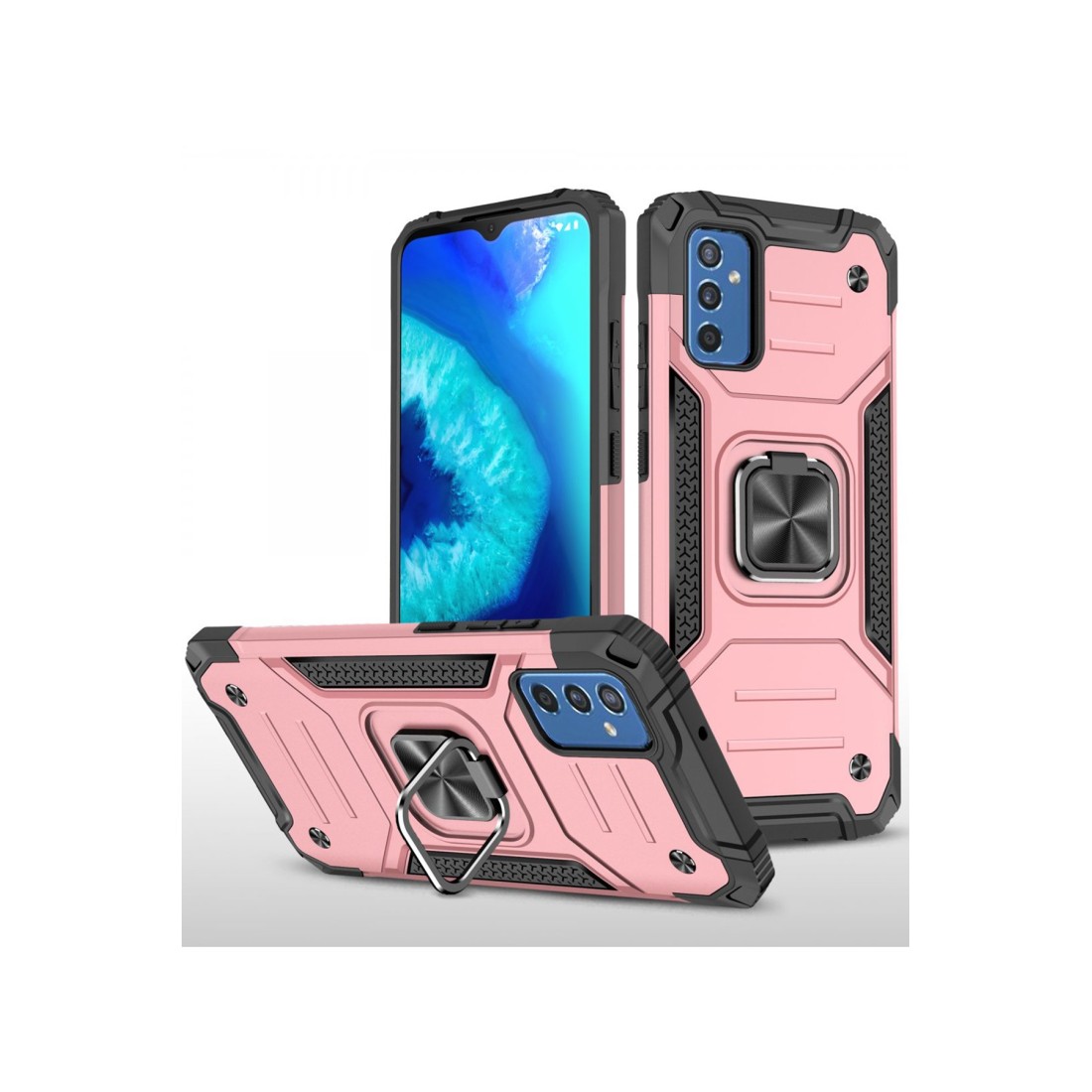  Samsung Galaxy M52 5G Kılıf Zegna Yüzüklü Silikon Kapak - Rose