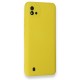 Realme C11 2021 Kılıf Nano içi Kadife Silikon - Sarı Realme C11 2021 Kılıf Nano içi Kadife Silikon - Sarı